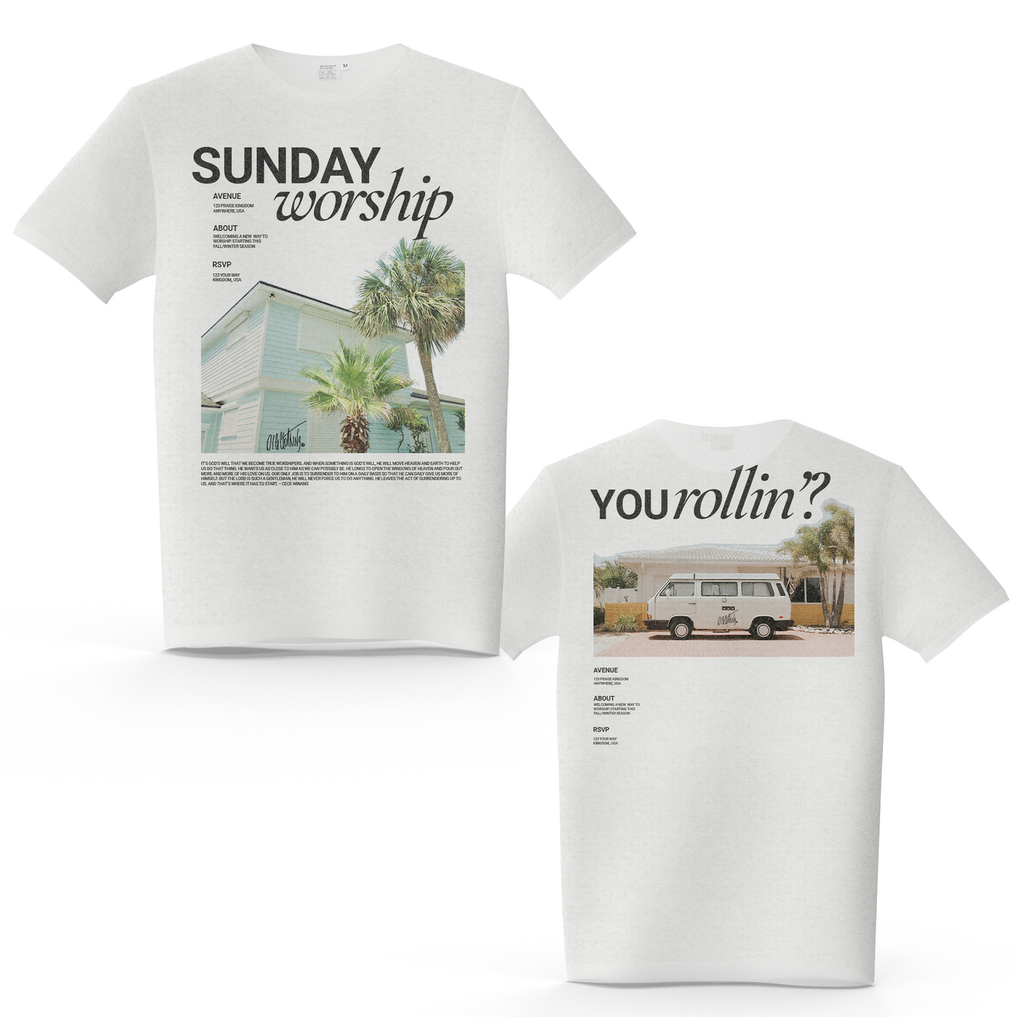 O1G - Sunday Worship Premium Heavyweight Tee