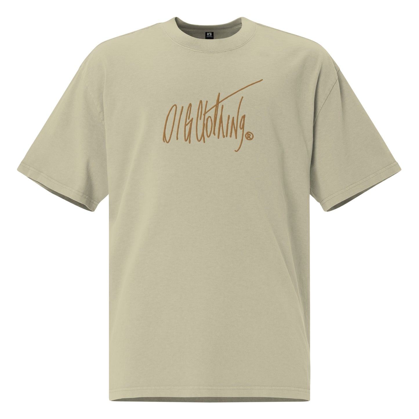 O1G - Eucalyptus Embroidered Oversized Tee